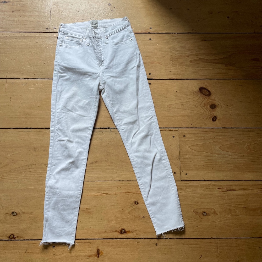 White J Crew Slim Fit Jeans